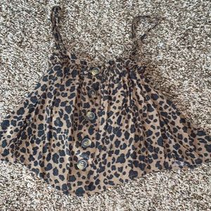 super cute cheetah print crop top